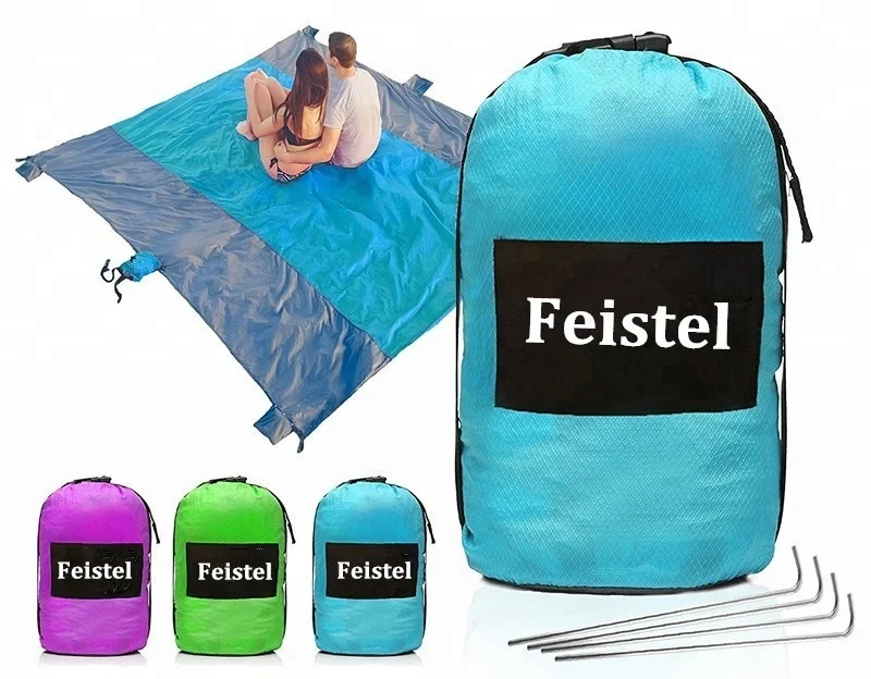 

Outdoor lightweight Compact Camping Mat | Portable Waterproof Picnic Pocket Blanket Ultralight Sand Proof Beach Blanket, Customized