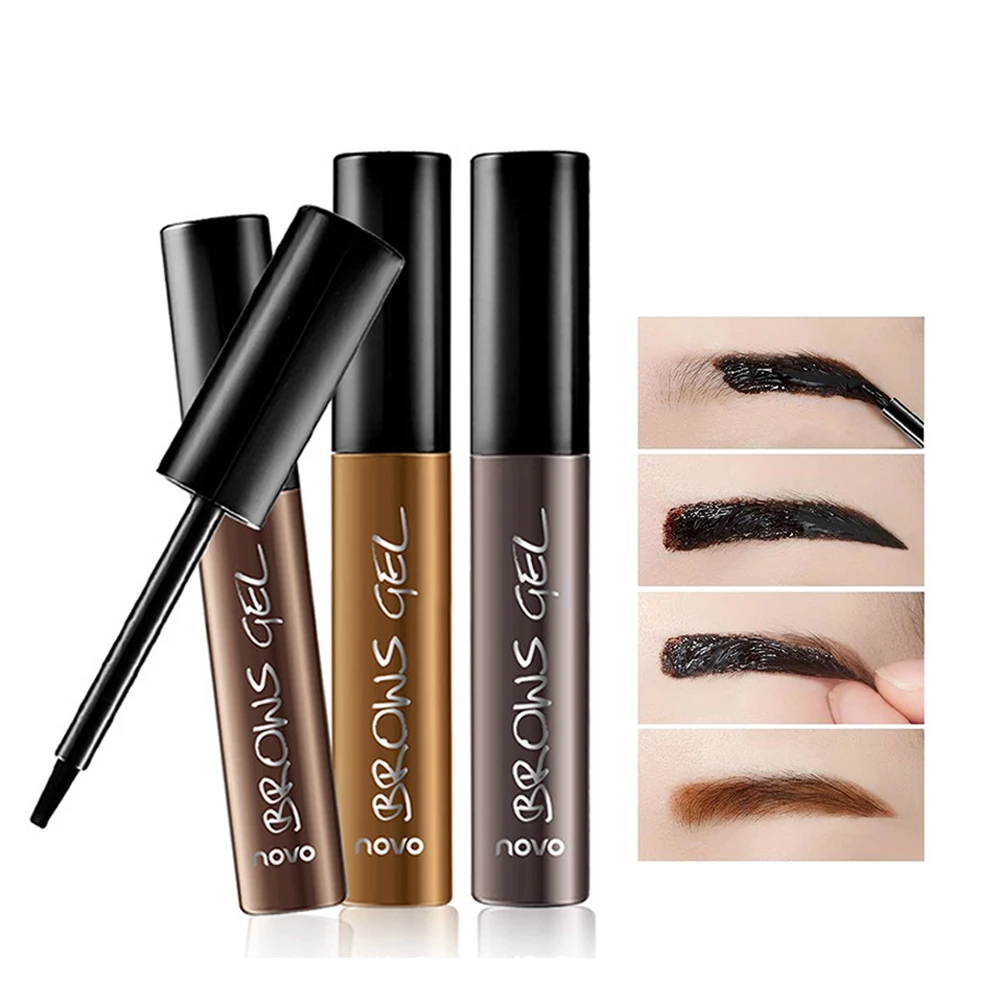 

2019 Hot sale Makeup with brush long lasting 7days waterproof peel off tattoo clear eyebrow gel