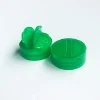 Screw 42mm plastic salt and pepper shaker spice bottles flip top cap
