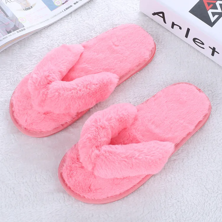 

Womens Fur Slippers Shoes Big Size Home Slipper Plush Women Indoor Warm Fluffy Terlik Pink Cotton Shoe, Black, grey, light pink, khaki