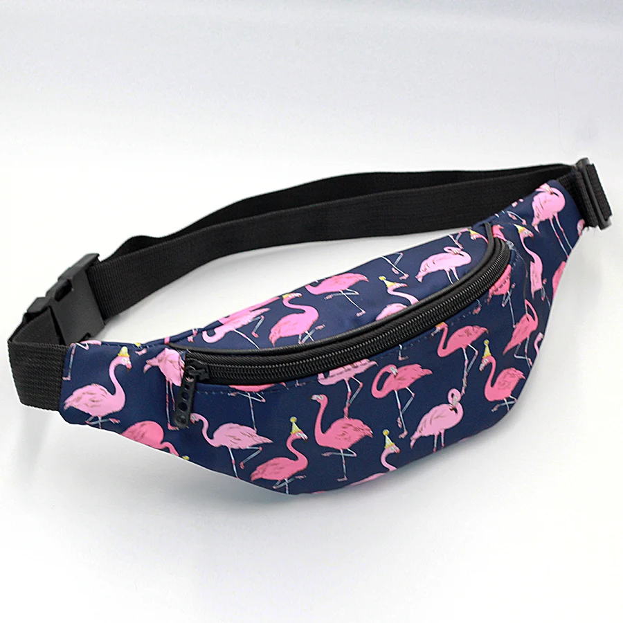 

2019 Fashion Flamingo Waist Bag Sublimation Kids Fanny Pack Custom Pattern