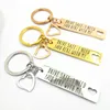 Double ring anti-shedding stainless steel key ring Drive Safe I need you Hollow out peach heart