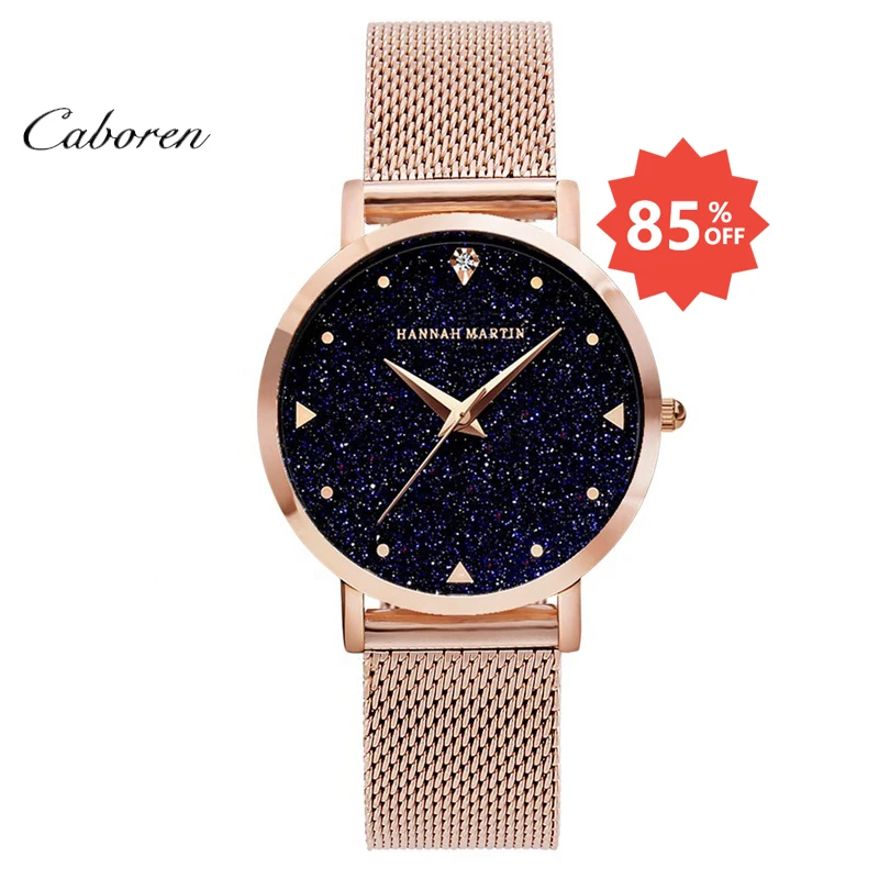 

Hot sale fashion starry sky bling cheap wrist watch women lady watch, Black white pink brown gray