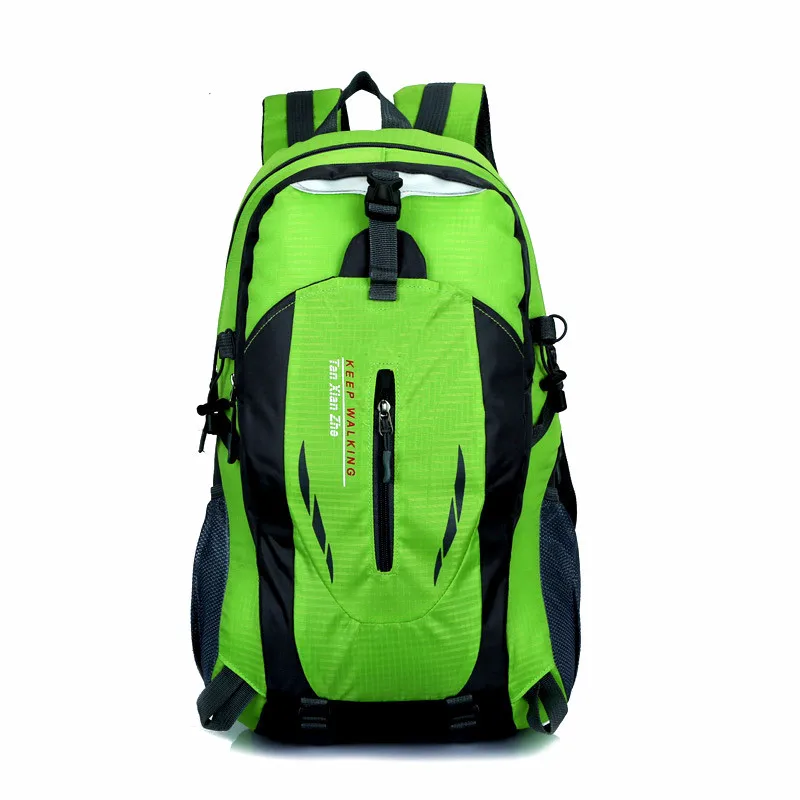 

2021 Outdoor hiking waterproof 40L high-capacity unisex nylon travel backpack light weight student camping bag, Custom made