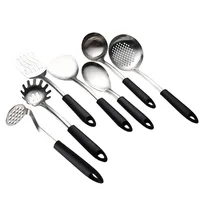 

Quality Stainless Steel Home Kitchenware Sets Silicone Handle Kitchen Cooking Utensils Set