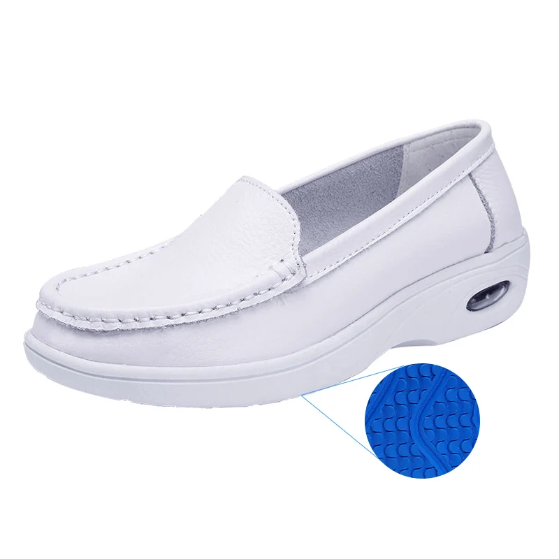 

Wholesale Best White Color Non Slip Women Hospital Shoes With Microfiber