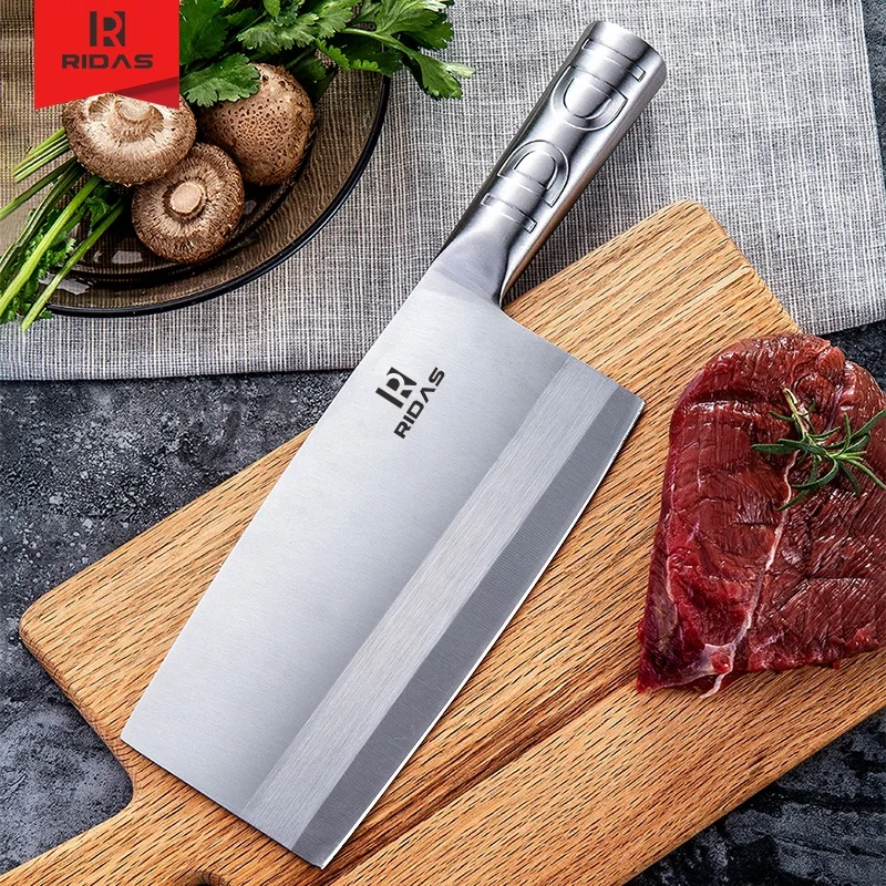 Chinese Professional All Steel Cleaver Food Kitchen Knife with Soft Handle