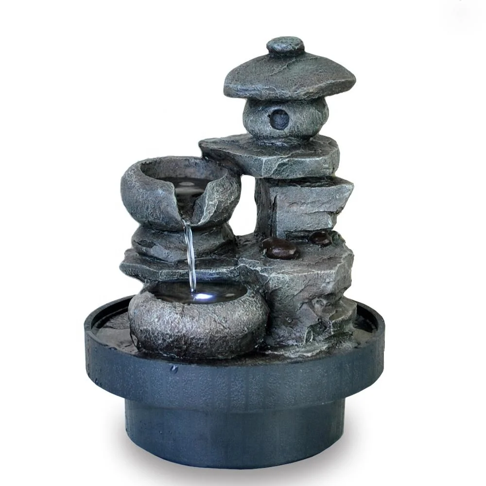 Tabletop Small Garden Pagoda Japanese Water Features - Buy Japanese ...