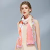 Best selling Georgette pink floral 100% silk custom digital print handmade scarf shawl for women stylish
