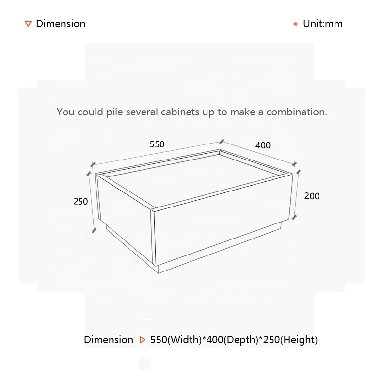 
Modern small living room storage stackable end table cabinet 