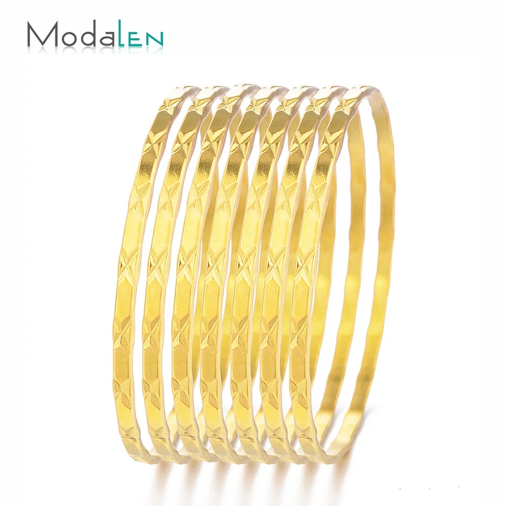 

Modalen Elegant African 14k Gold Plated Jewelry Lady Bracelet Bangle Stainless Steel