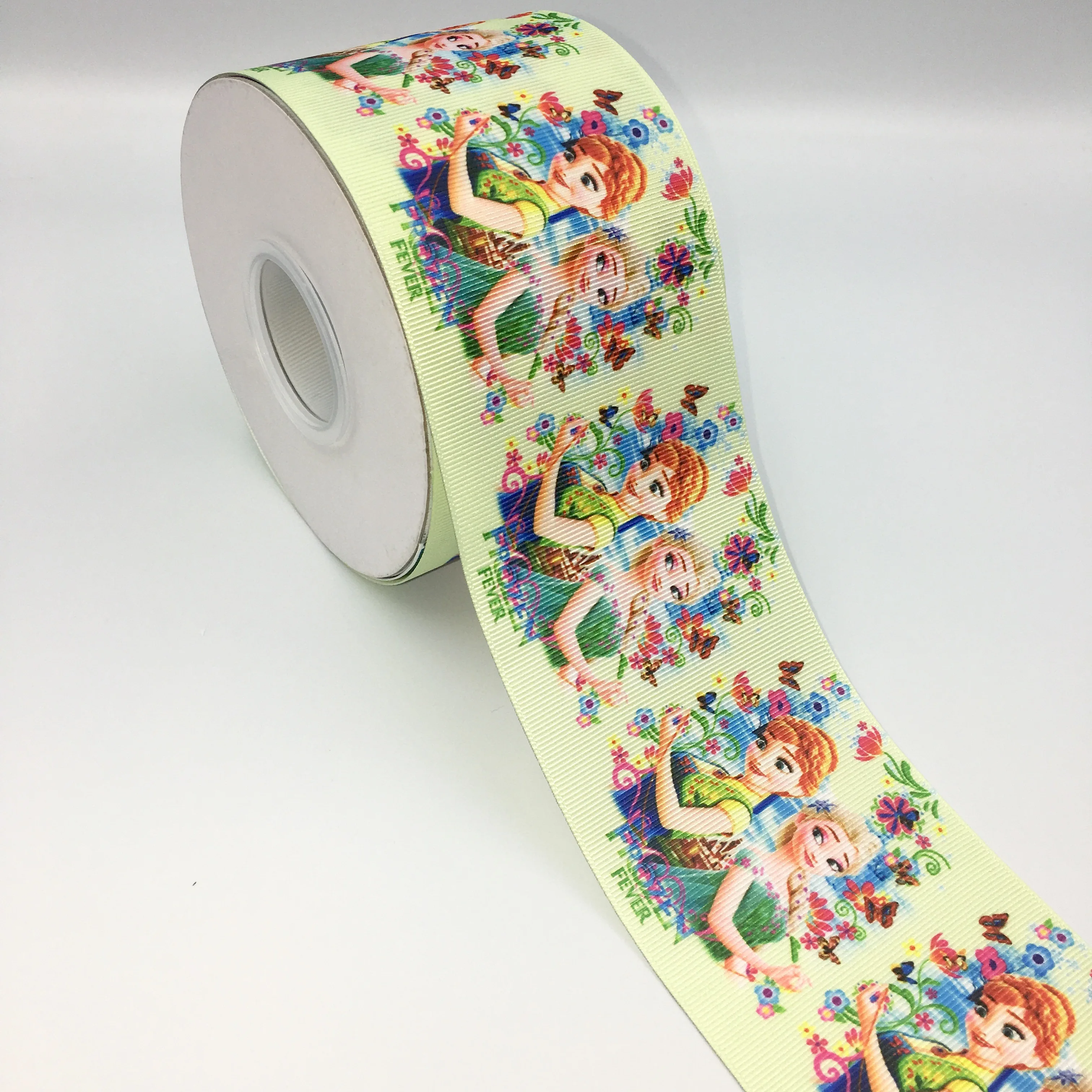 

3 Inch  New Arrival Grosgrain Ribbon Custom Printed Princess Hot Sale For DIY, 196 colors