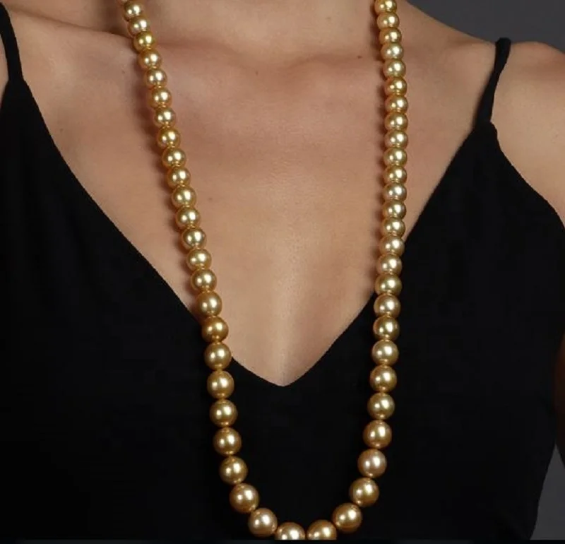 

gold pearl necklace pearl knotted necklaces women high quality custom made