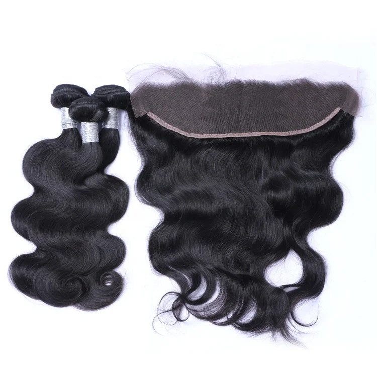 

Highknight Invisible Brazilian Virgin Hair Body Wave Lace Frontal With Hair Bundles