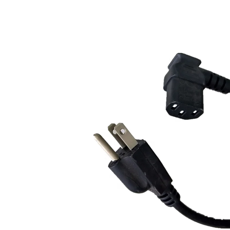 110V Heavy Duty Us Plug Pvc Cable Extension Wire Male Electrical with Straight angle iec C13 Usa Power Cord