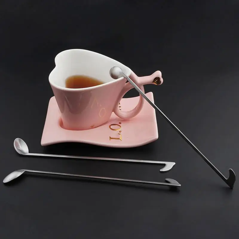 

Free Shipping Music Note Stainless Steel Cocktail Mixing Spoon Coffee Spoon Ice Cream Tea Coffee Cocktail Teaspoons