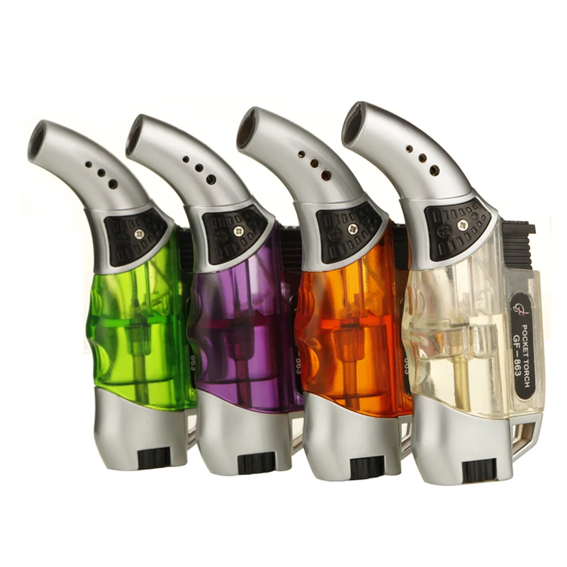 

Mini Size Lighters Transparent Colorful Cigar Lighter Torch Gas lighters