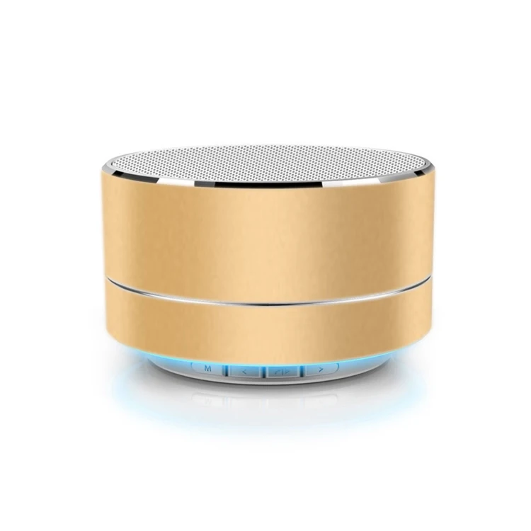 

Colorfu LED Light Metal Mini Portable Hifi Wireless Bluetooth Speaker, Black;gold;sliver