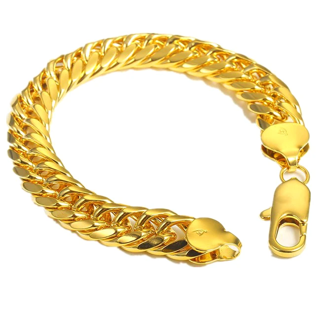 

AB7092303 xuping 24k gold color chain bracelet homme, unisex bracelet pour homme