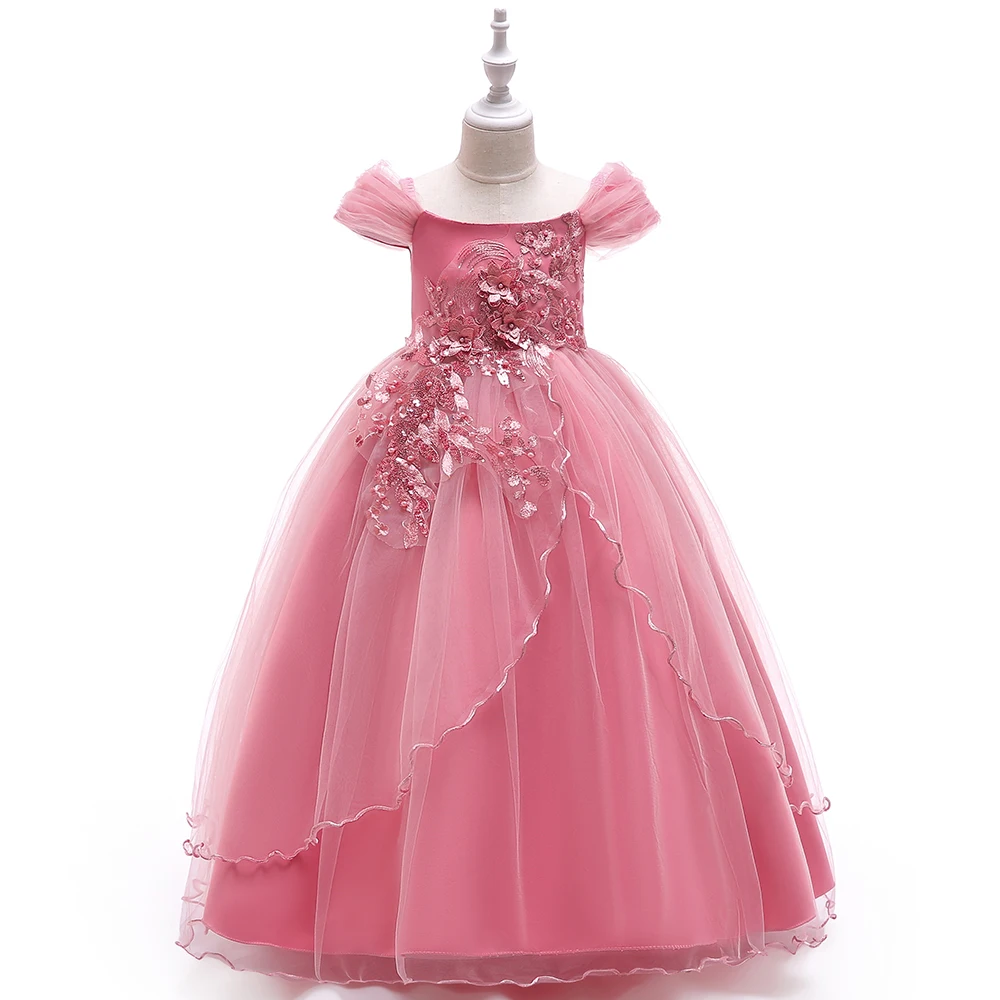 

Girls Summer Petal Party Dress Princess Skirt