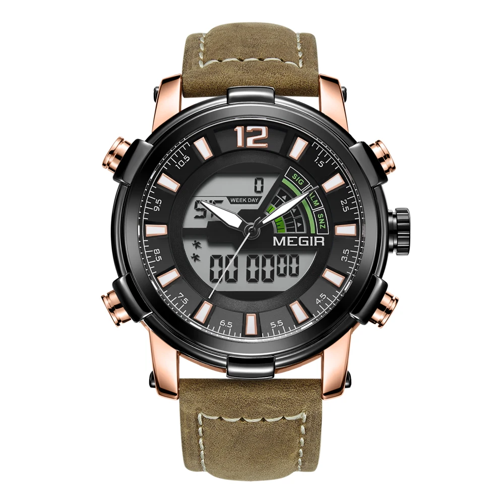 

Factory Price Megir Sports Wrist Watch with Date /Digital LED Watch