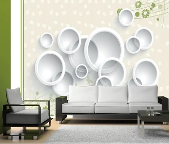 3d壁紙で白丸デザイン装飾壁壁画インテリア家の壁紙 Buy 3d の壁紙