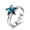 Star Sapphire Ring with Stones for Women Fashion Mood Ring Adjustable SR26
