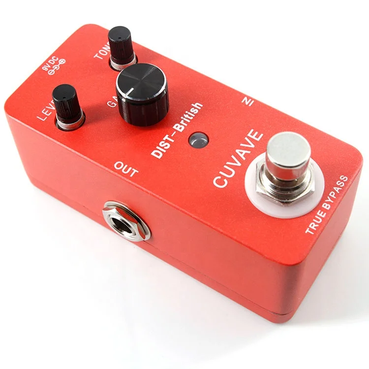 

CUVAVE Performance Distortion-British guitar pedal guitar Effect Pedals For Electric Guitar Musical Instrument, Red