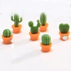 Competitive Price 6PCs/Set Cute Cactus Succulent Plant Fridge Magnet Cacti Magnetic Message Sticker For Kids Gift