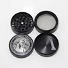 Black 4 Piece Small Herb Grinder with Pollen Scraper Zinc Alloy Crusher Grinder Herb Wholesale