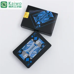 Black color PVC playing cards, customize hotsale waterproof offset printing poker cards