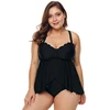 Conservative Split Velvet Swimsuit Female Cross Straps Gathered Bikini High Waist Covered Belly Spa Skirt Swimwear M-XXXL