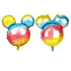 24 inch New Gradient color Cartoon Standing Minnie Mickey Mouse Head Shaped Helium Mylar Balloon