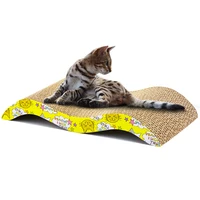 

icle Brand-ic-1031-yellow shape Cat Applications Pet Supplies Free Catnip Cat Scratching Scrather Cardboard