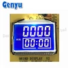 Genyu STN blue 7 segment lcd panel custom segment lcd display With white led backlight For Home appliance