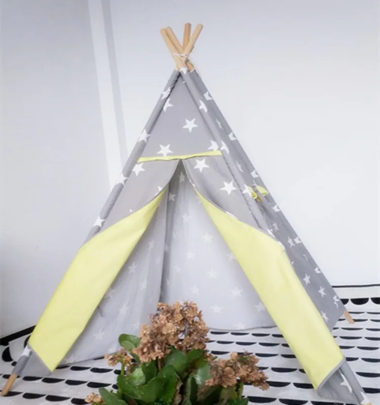 

Love Tree Four Poles Children Teepees Kids Play Tent Cotton CanvasTeepee Tent Kids Princess happy Tipi Tent, N/a