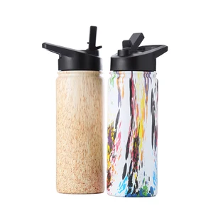 Image of Stainless steel water bottle capacity thermos flask shaker bottle
