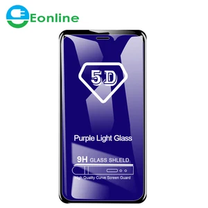 5D Full Cover Tempered Glass For Huawei P10 Lite P Smart 2019 For Huawei Mate 20 Purple tempered film