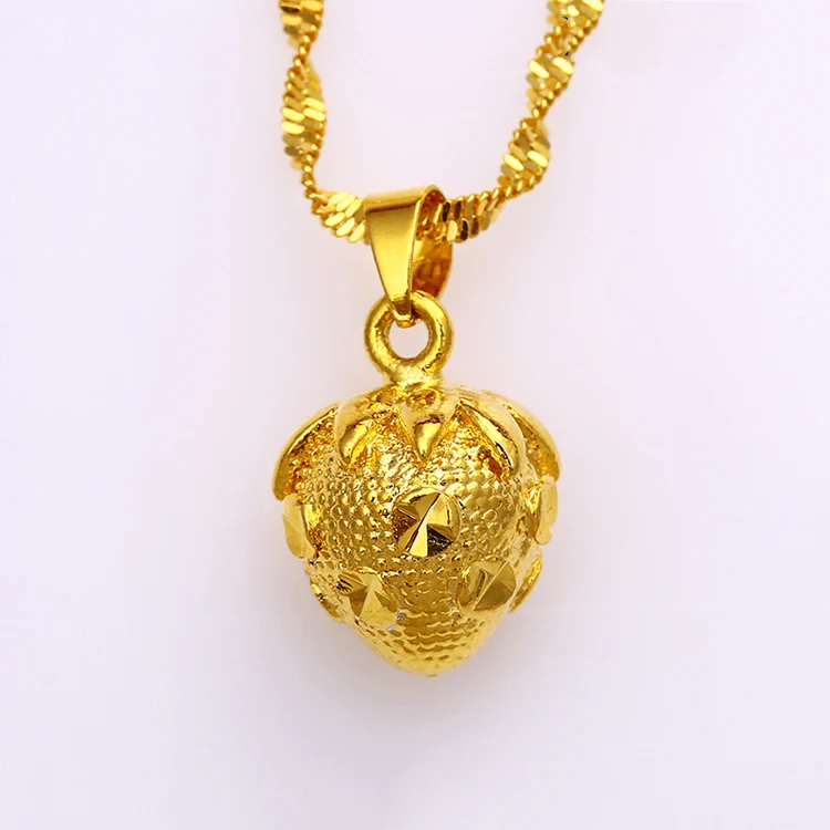

Xuping gold 24K strawberry pendant for women