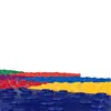 Hot sale rainbow dry snow slide outdoor slide for fun