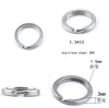 Wholesale 1.5*15mm 304 stainless steel flat key ring for small Car key