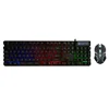 Cheap Factory wholesale led lights teclado gaming wired USB keyboard and mouse combos with backlit GKM-001