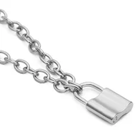 

Delicate Lock Silver Chain Padlock Elegant Necklace Custom Small Lock Charm Necklace