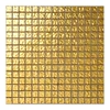 Premium bottom real gold leaf glass mosaic tile 20x20mm square shape for floor decoration