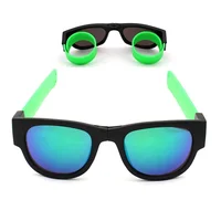 

Shanghai JHEYEWEAR Wholesale UV Protection Slap Sunglasses 2019 Folding Slap Bracelet Polarized Women Men Sunglasses 2020