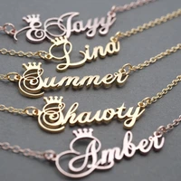 

Gold Plated Stainless Steel Custom Nameplate Chocker Letter Necklace Personalized Jewelry