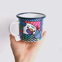 

Wholesale Full Color Printing Custom Logo Coffee Mug Personalised Mug Enamel Cup