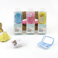 

Portable cheap hot sale small cute cartoon contact lens case container