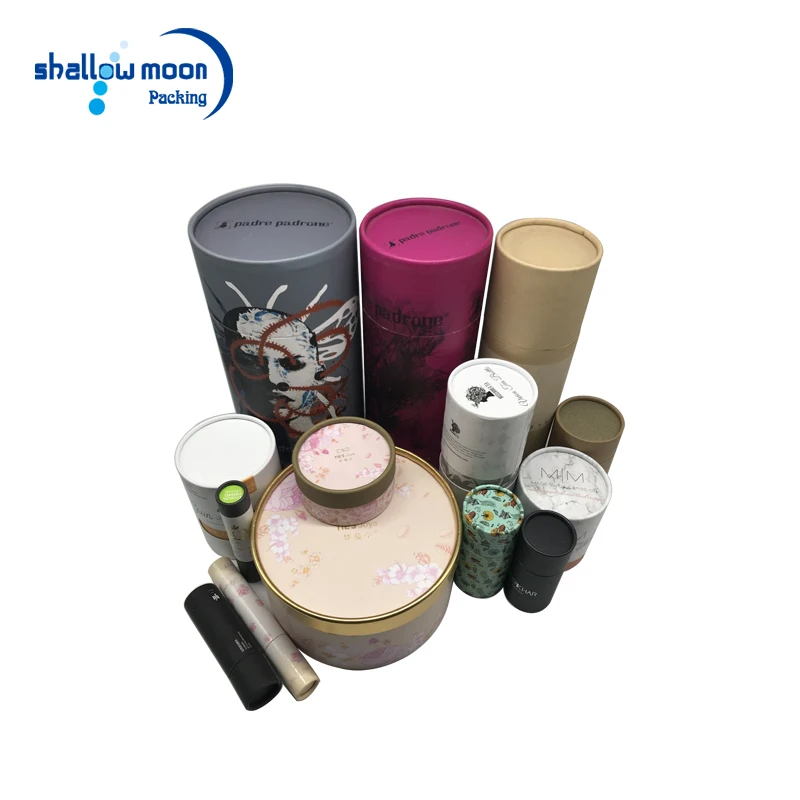 
Round Kraft Postal Mailing Packaging Paper Tube With Plastic Caps 