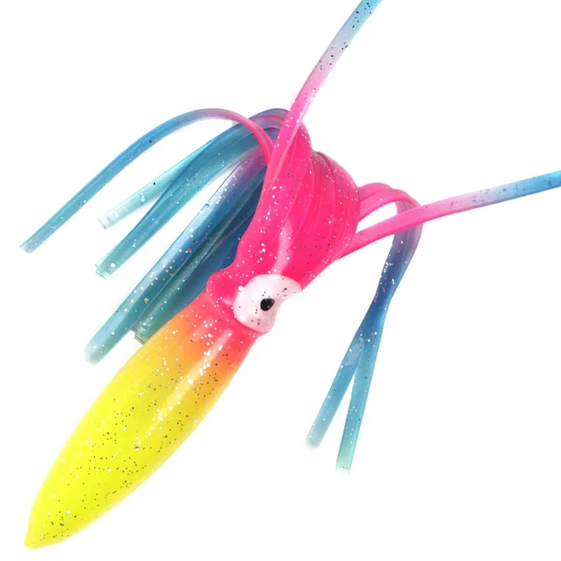 

8.2inch Soft Octopus Fishing Lures For Jigs Mixed Color Luminous Octopus Skirts Artificial Jigging Bait Squid Skirt Octopus